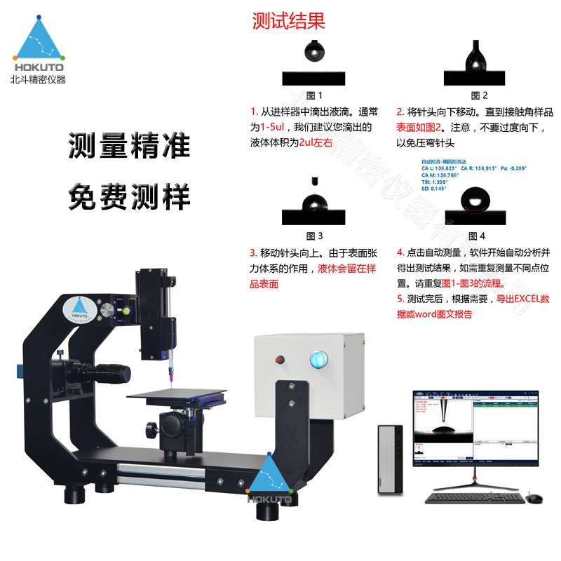 接觸角測(cè)量?jī)x可測(cè)量粘合性材料的表面張力和接觸角